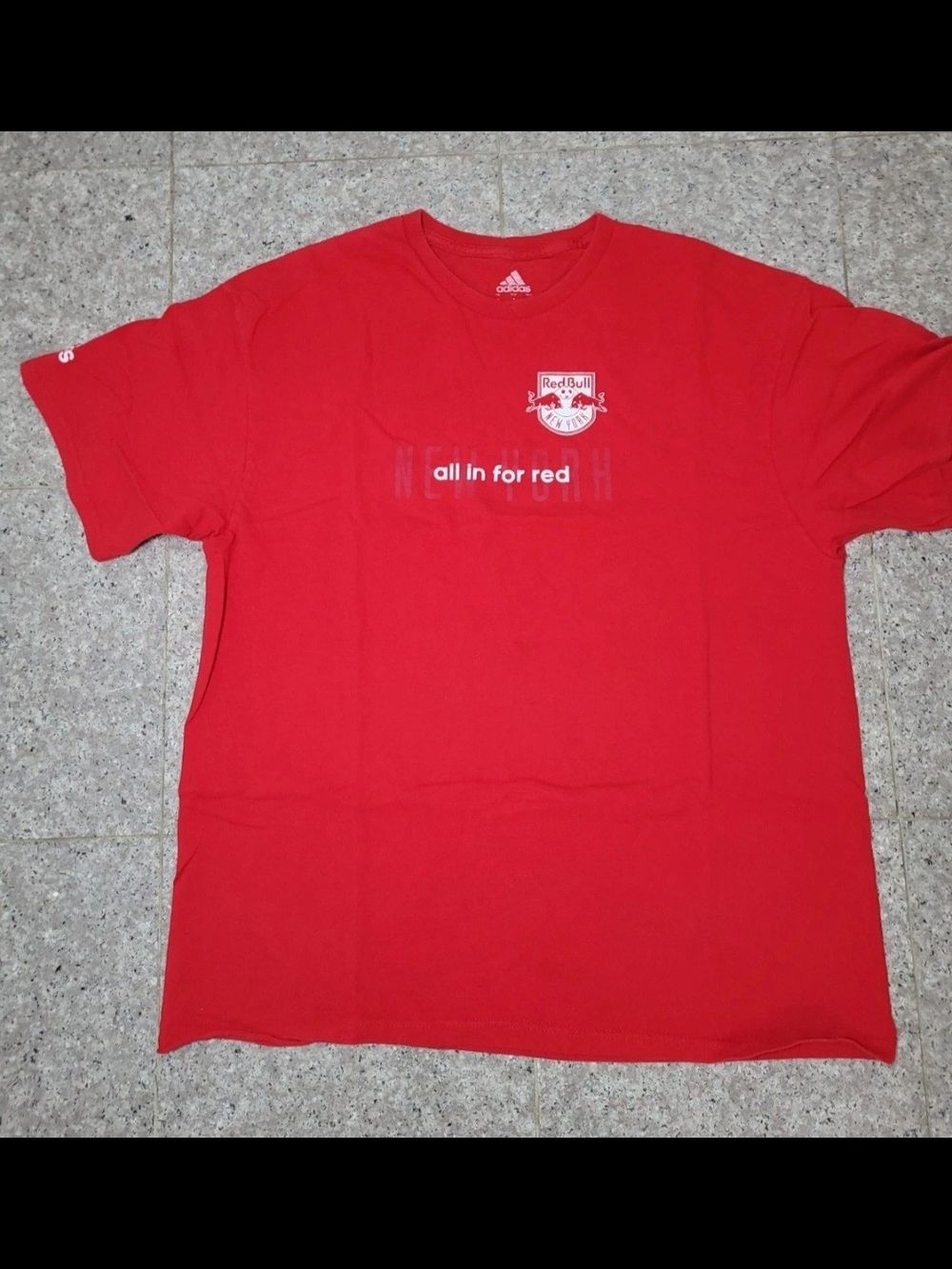adidas Men’s Red 'All In For Red' Graphic Tee Size Large